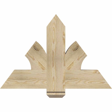 Ekena Millwork Redmond Rough Sawn Timber Gable Bracket, Douglas Fir, 36"W x 24"H x 4"D x 6"F, 16/12 Pitch GBW036X24X0406RED00RDF